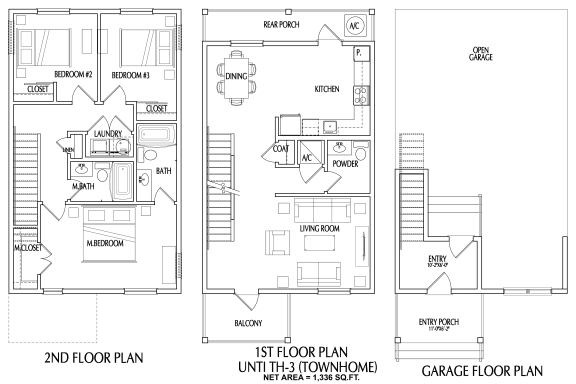 3 bedroom Townhouse 2D Floorplan-Oleanders at Broadway