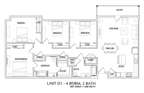4 bedroom 2D Floorplan-Oleanders at Broadway