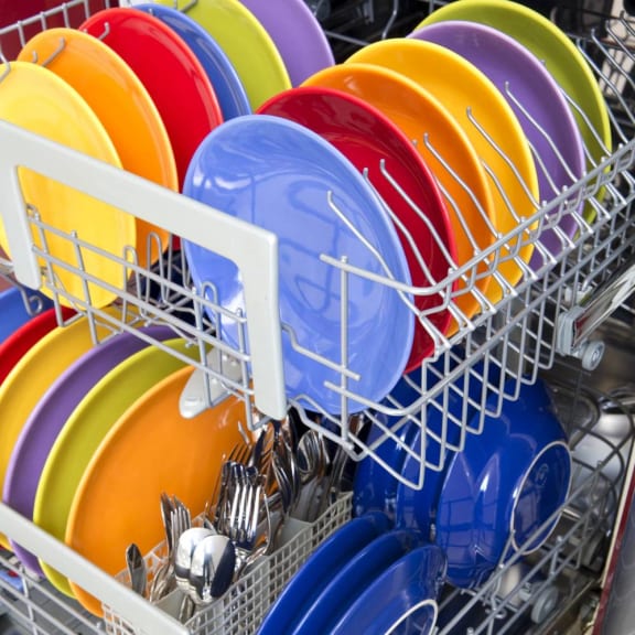 Dishwasher full of dishes-Longfellow Heights Apartments, Kansas City, MO