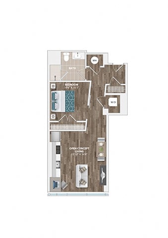 A3A Floor Plan at Sinclaire on Seminary, Alexandria, VA 22311