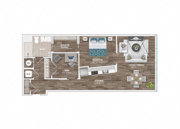 A6A Floor Plan at Sinclaire on Seminary, Alexandria, 22311