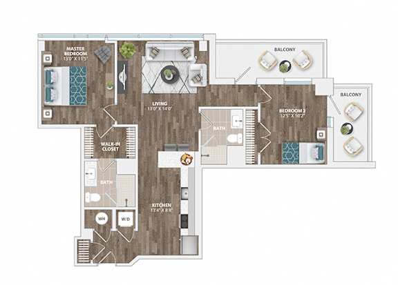 B7D Floor Plan at Sinclaire on Seminary, Virginia, 22311