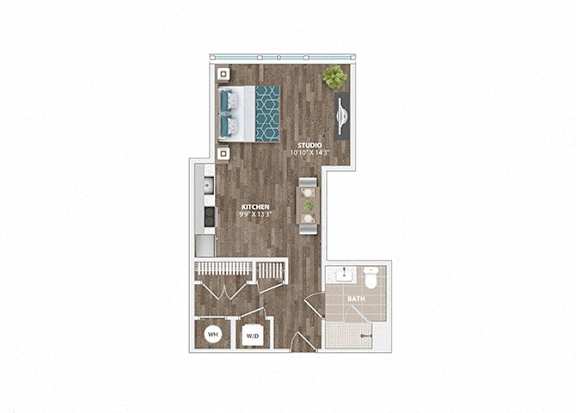 S2A Floor Plan at Sinclaire on Seminary, Alexandria