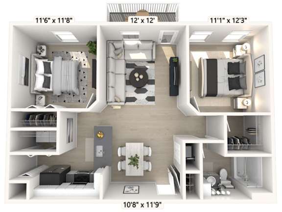 the 1190 floor plan  studio