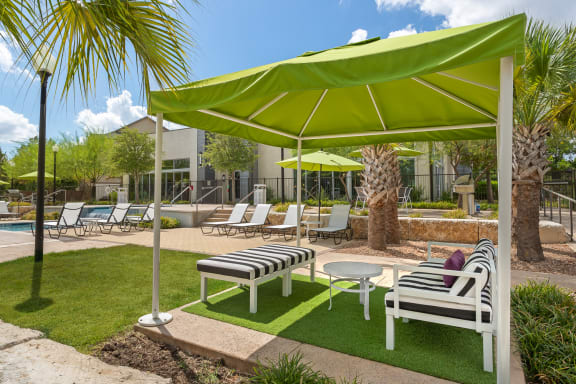 Shaded Poolside Lounging Areas