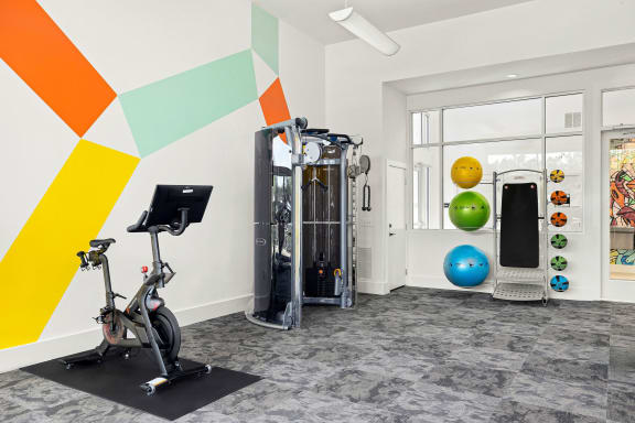 the gym at the m on hennepin apartments