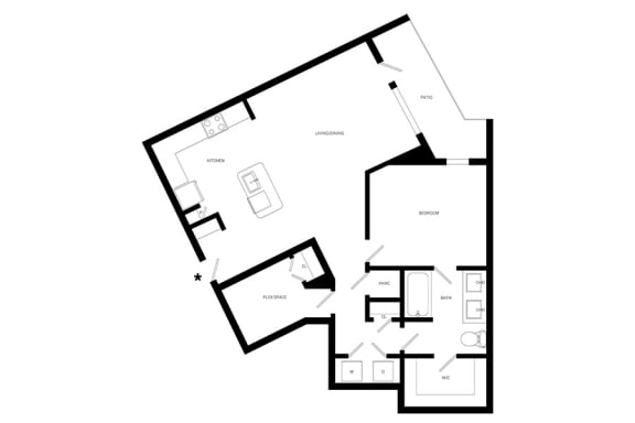 floor plan of the upper level of the house