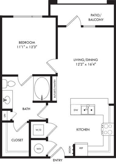 A black and white image of a floor plan for a home.