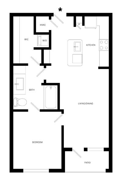 a floor plan of a room with a small footprint and a diagram of the layout