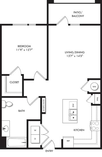 A black and white image of a floor plan for a home.