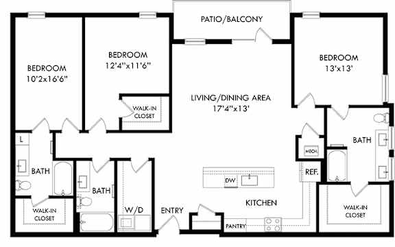 A black and white image of a house floor plan.