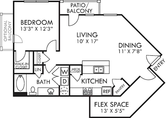 A black and white image of a house floor plan.