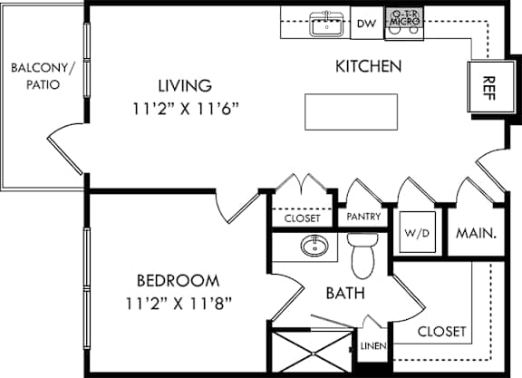 a floor plan of a house with a kitchen and a living room and a bathroom