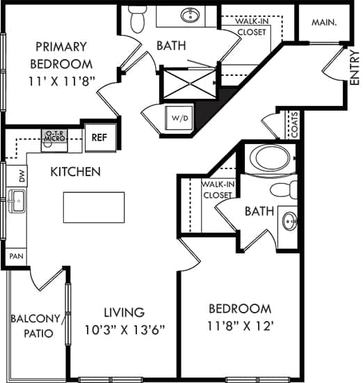a floor plan of a house with a bedroom and a living room
