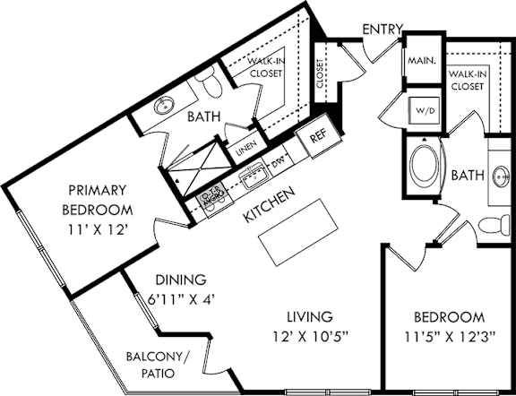 a floor plan of a house with a bedroom and a living room