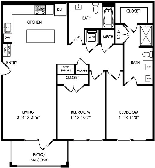 a floor plan of a house with a kitchen and a living room