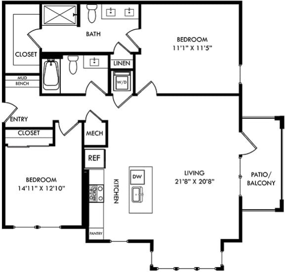 a schematic of a floor plan of a house