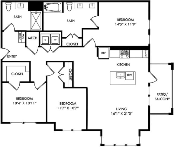 a schematic of a floor plan of a house