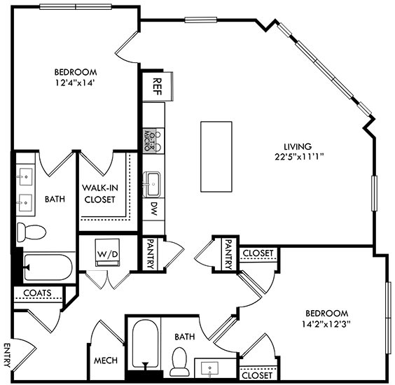 Floor Plans of Bexley Powers Ferry in Atlanta, GA