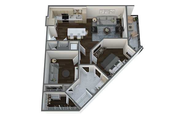 the floor plan 3 bedroom 395 sq ft 460 sq ft