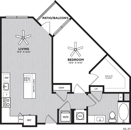 The nicole 1 bedroom floorplan