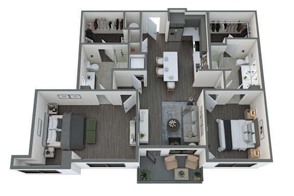 the 1122 square foot 1 bedroom floor plan  apartments
