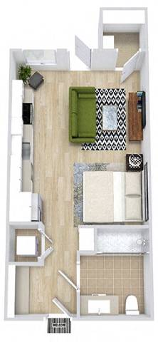 an aerial view of a floor plan of a house