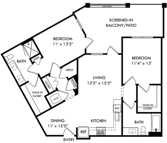 a floor plan of a two story house with a bedroom and a living room