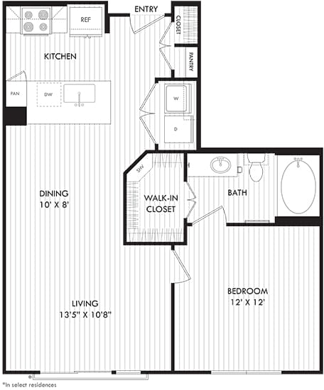 a floor plan of a home with a bedroom and a living room