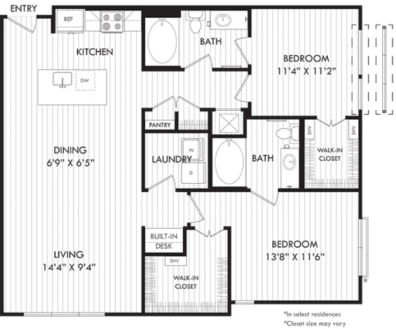 a floor plan of a house with a bedroom and a bathroom