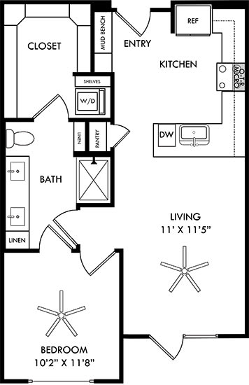 a schematic diagram of a floor plan of a house