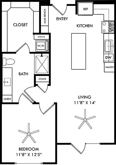 a schematic diagram of a floor plan of a house