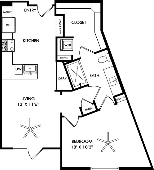 a schematic diagram of a floor plan of a house