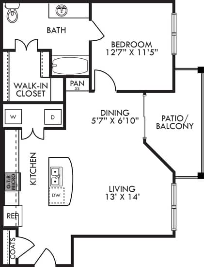 A black and white image of a floor plan for a house.
