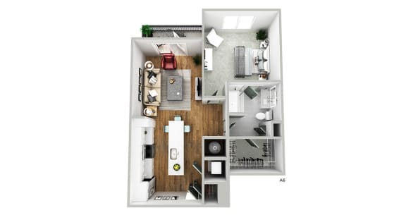 a floor plan of a small apartment