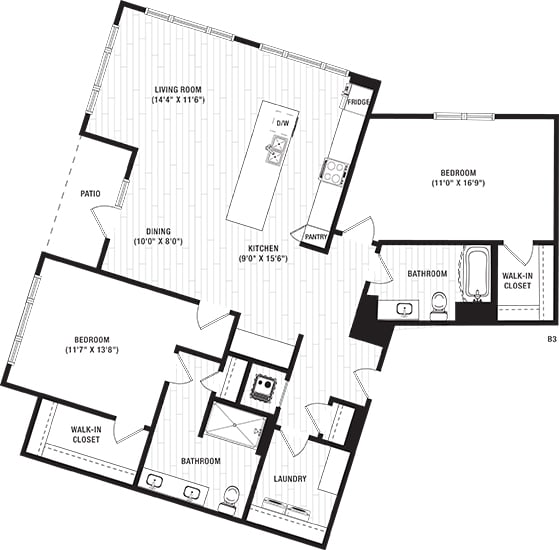 a black and white floor plan of a house
