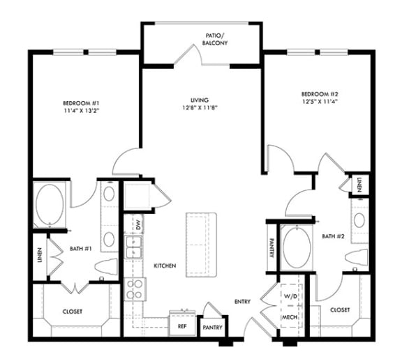a floor plan of a home with an open floor plan