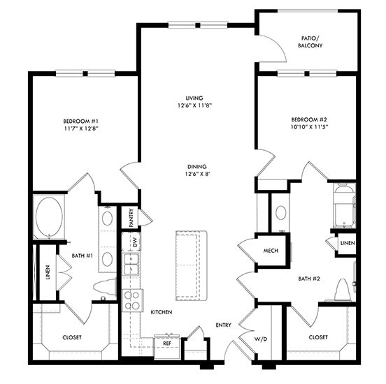 a floor plan of a three story house with an open floor plan and a staircase