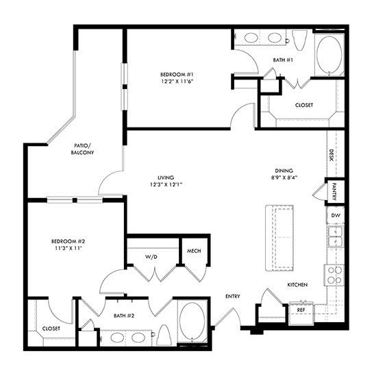 the illustration of theoblmask floor plan