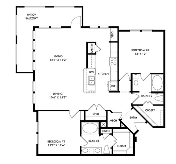 a floor plan of a house with a bedroom and a living room