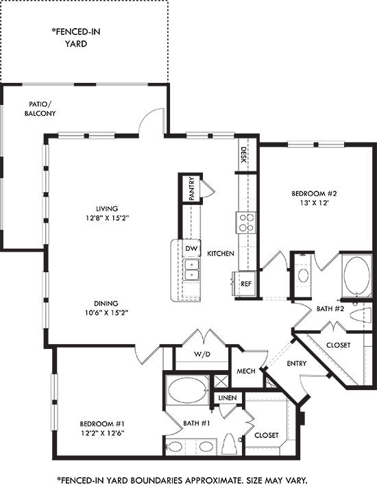 a floor plan of a house with bedrooms and baths and a porch