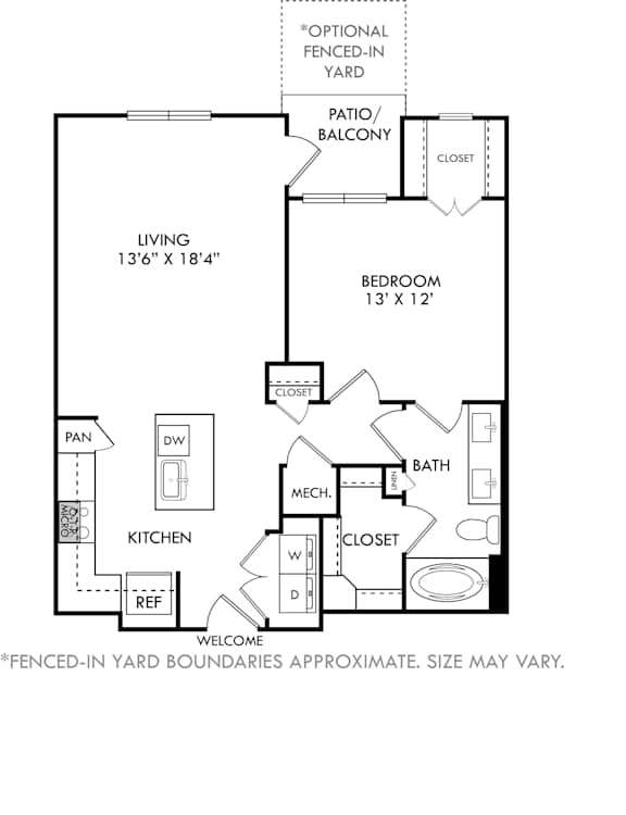 A black and white image of a floor plan for a house.