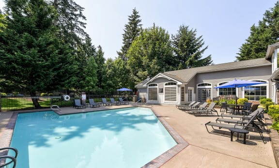 Pool With Sunning Deck at Arcadia Townhomes, Federal Way, WA, 98023