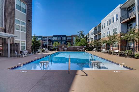 Resort-Style Swimming Pool with Tanning Ledge at Heritage at Oakley Square, Cincinnati