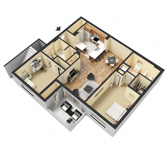 2 Bedroom 2 Bath Floor Plan at Heritage Bay, Jensen Beach, FL 34957