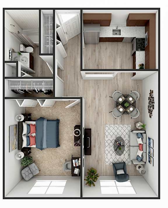 A2 Floor Plan at Heritage at the River, Manchester, NH
