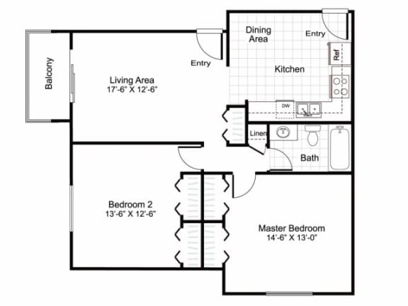B1 Floor Plan at Heritage at the River, Manchester, 03102