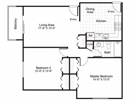 B2 Floor Plan at Heritage at the River, Manchester, New Hampshire
