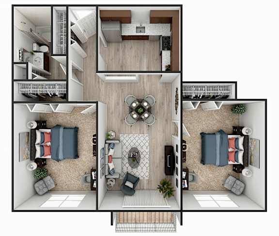 B1R Floor Plan at Heritage at the River, Manchester, NH