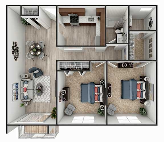 B3 Floor Plan at Heritage at the River, Manchester